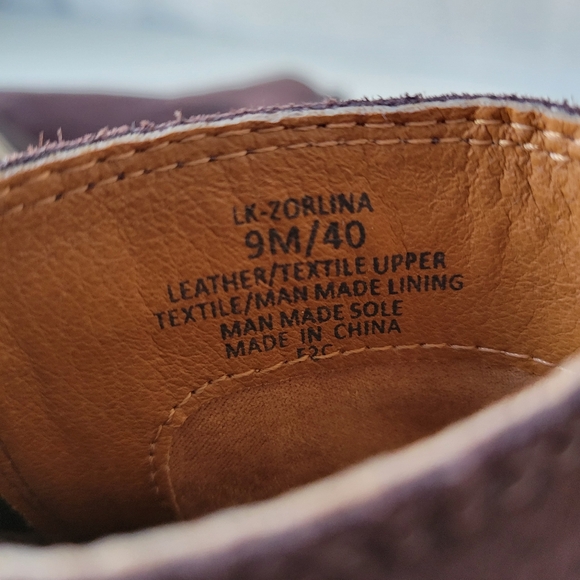 Lucky Brand Zorlina women's wedge brown leather booties size 9 - Picture 7 of 8